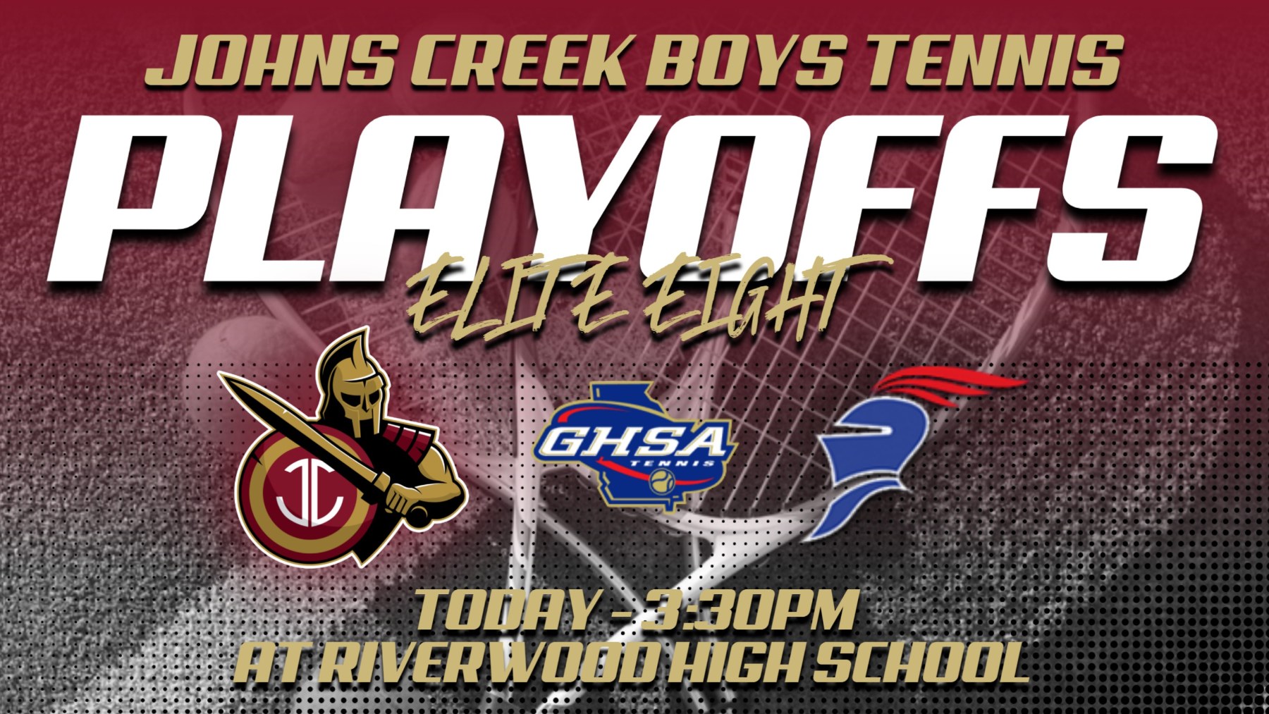 Boys Tennis Elite Eight Today at Riverwood