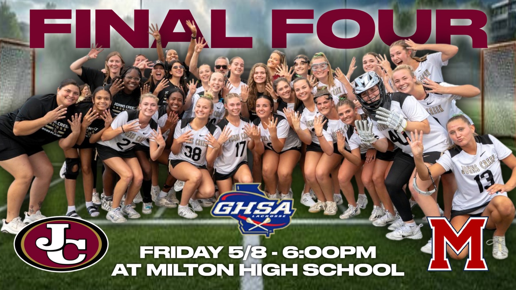 Girls Lacrosse Final Four Tomorrow at Milton