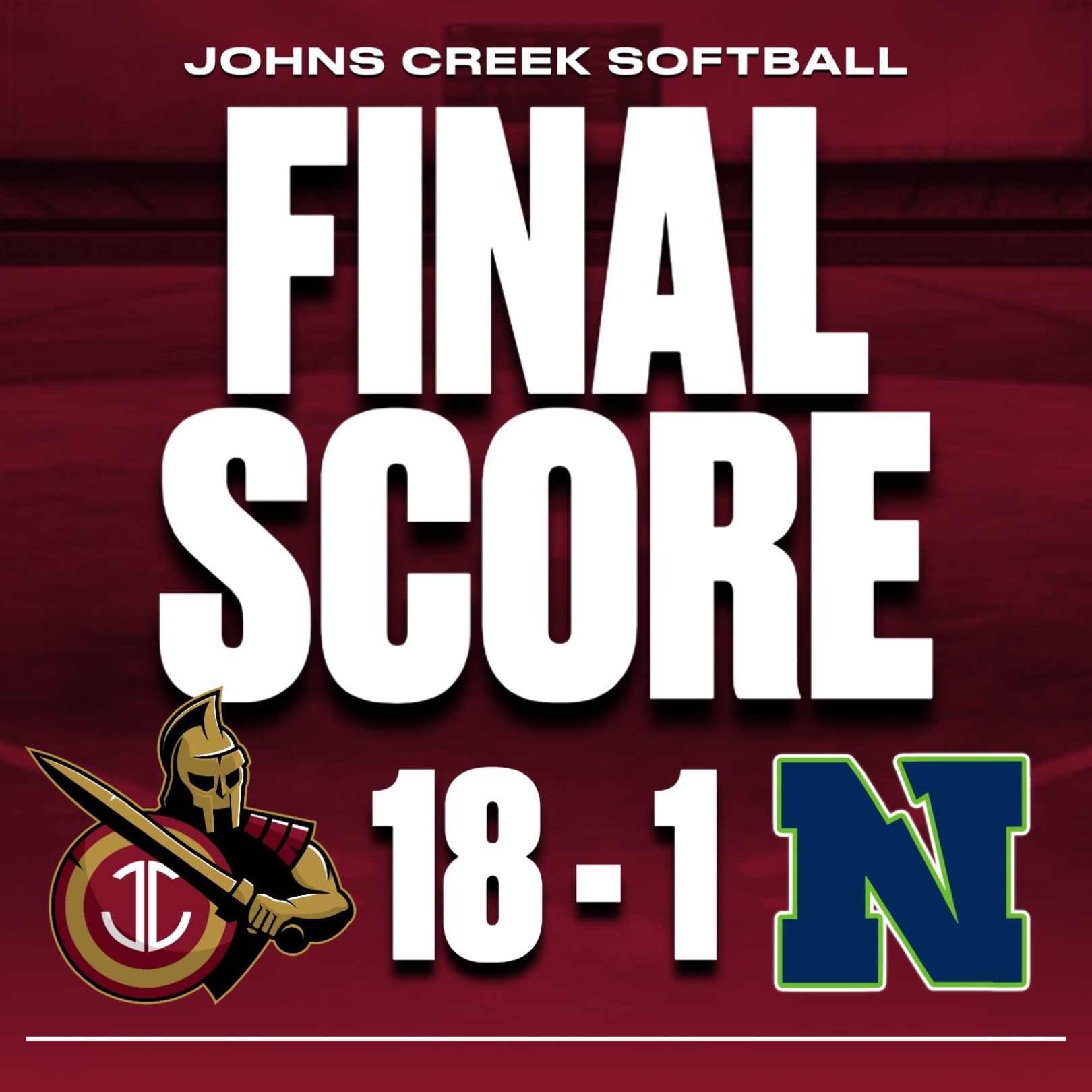 Lady Gladiators Roll Past Northview, 18-1