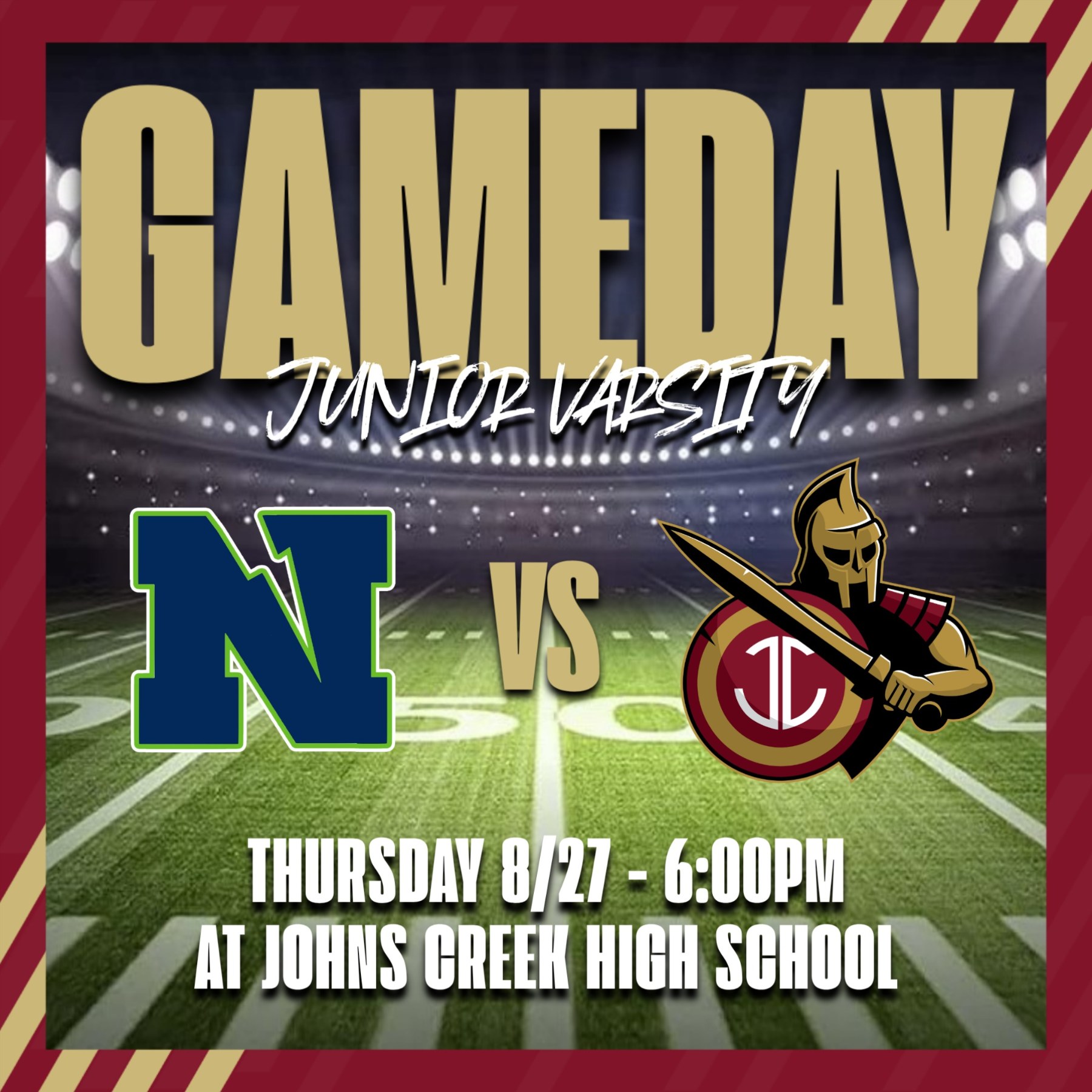 JV Football Tomorrow vs Northview