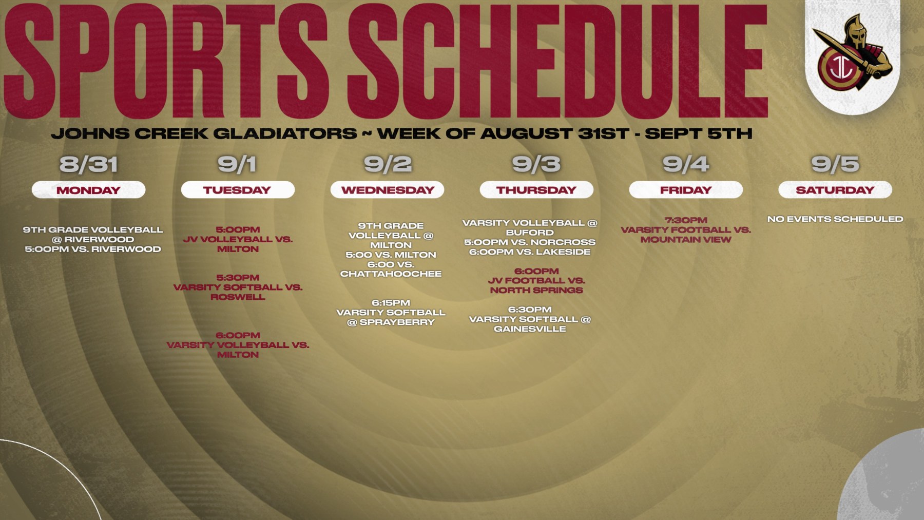 Athletics This Week