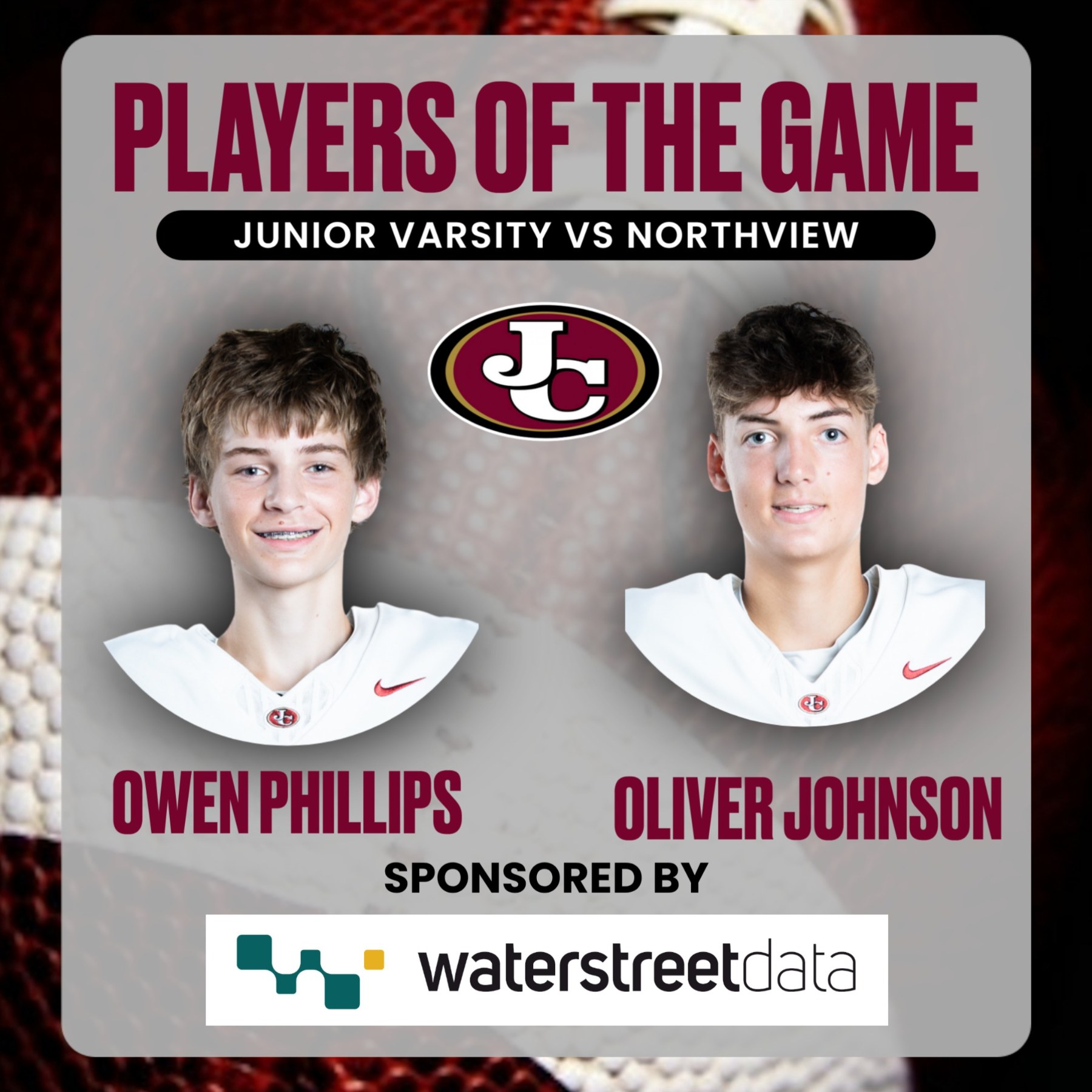 JV Football Players of the Game