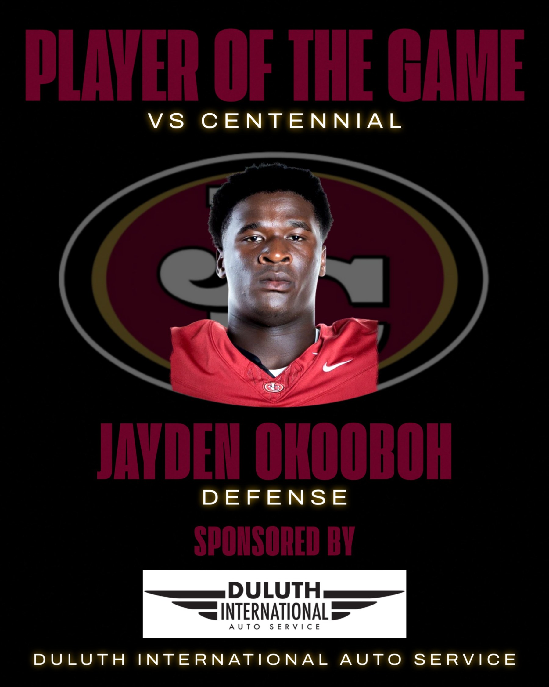 Defensive Player of the Game vs Centennial