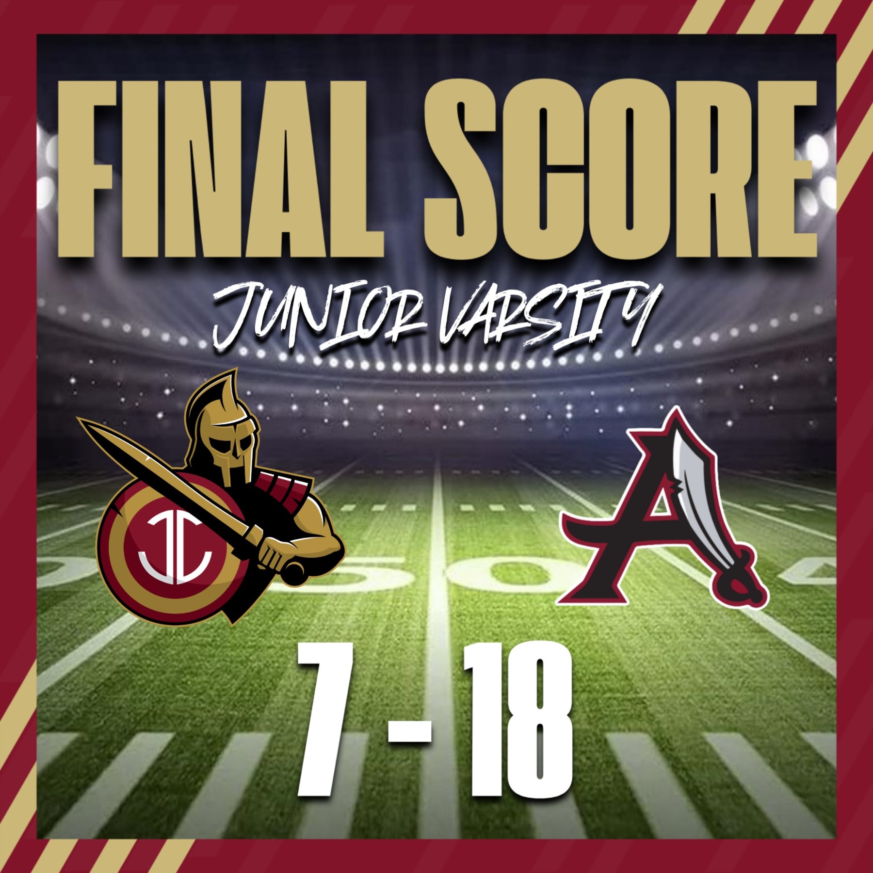 JV Football Fall to Alpharetta