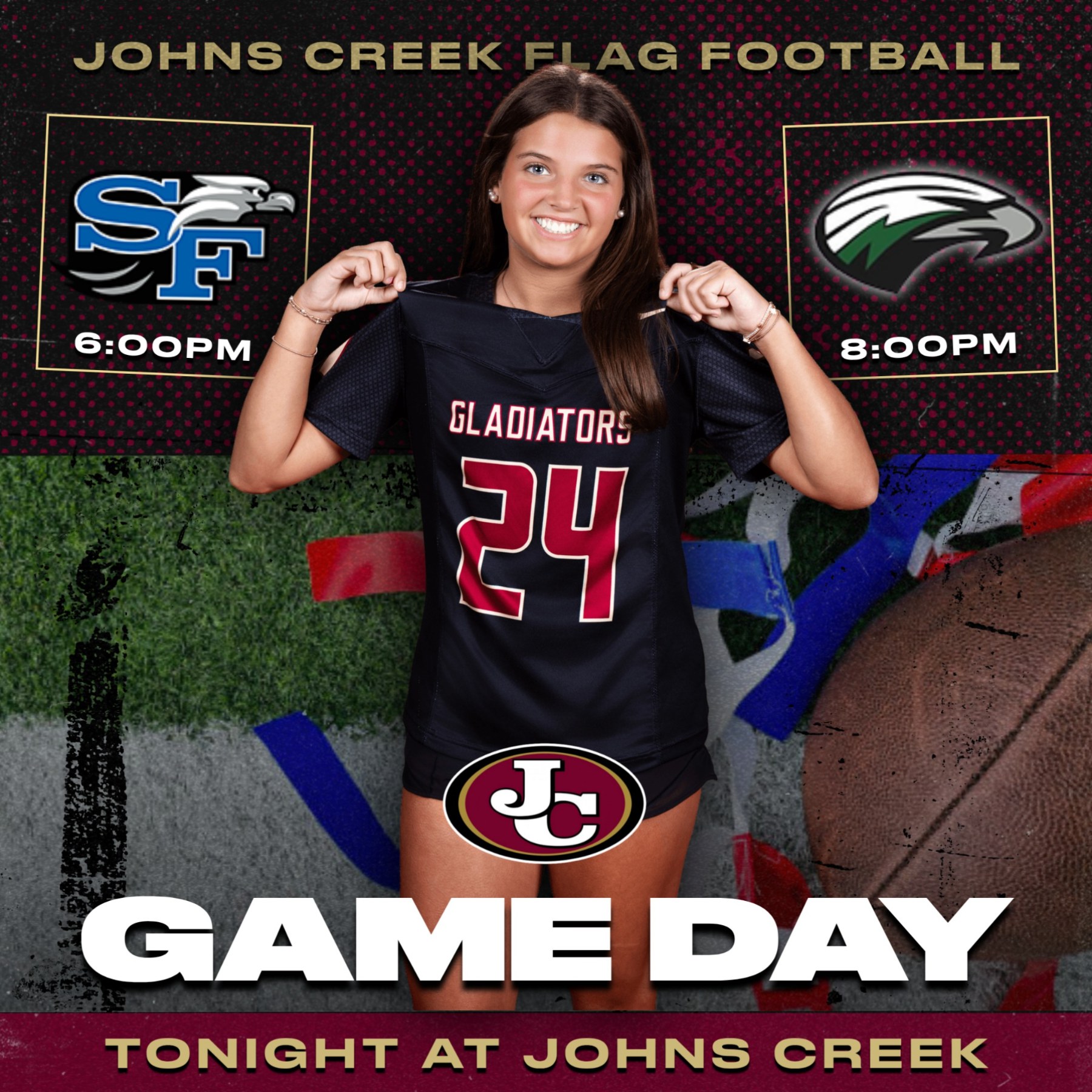 Flag Football Tonight vs South Forsyth & Collins Hill